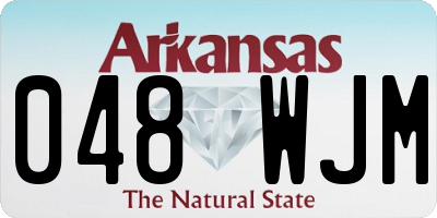 AR license plate 048WJM