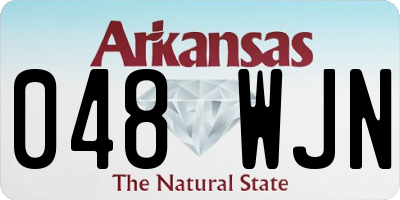 AR license plate 048WJN