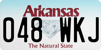 AR license plate 048WKJ