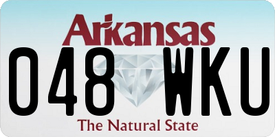 AR license plate 048WKU