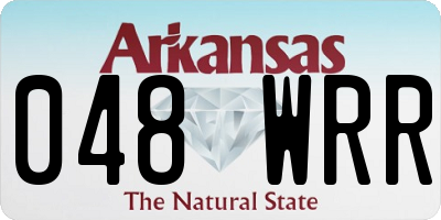 AR license plate 048WRR