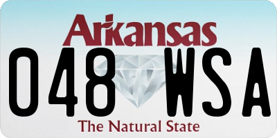 AR license plate 048WSA
