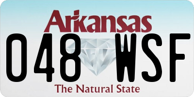 AR license plate 048WSF