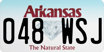 AR license plate 048WSJ