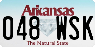 AR license plate 048WSK