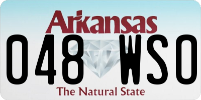 AR license plate 048WSO