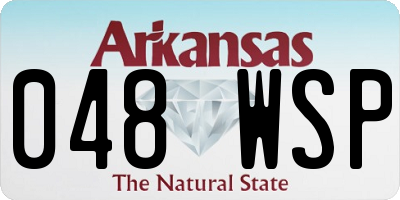 AR license plate 048WSP