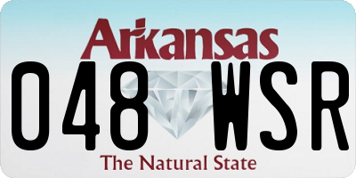 AR license plate 048WSR