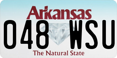 AR license plate 048WSU