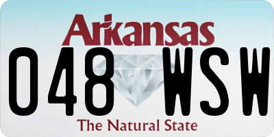 AR license plate 048WSW