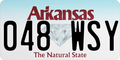 AR license plate 048WSY
