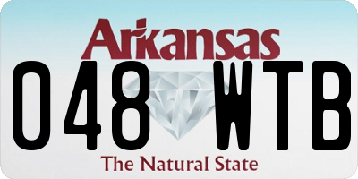 AR license plate 048WTB
