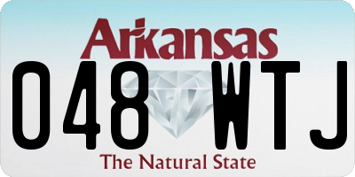 AR license plate 048WTJ