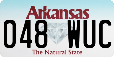 AR license plate 048WUC