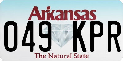 AR license plate 049KPR