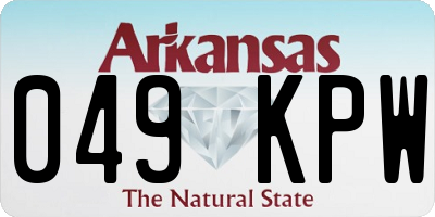 AR license plate 049KPW