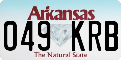 AR license plate 049KRB