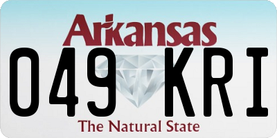 AR license plate 049KRI