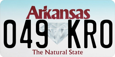 AR license plate 049KRO