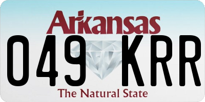 AR license plate 049KRR