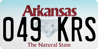 AR license plate 049KRS