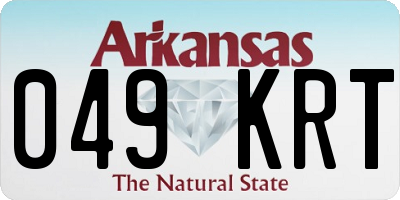 AR license plate 049KRT