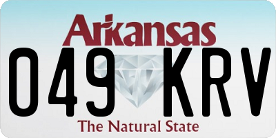 AR license plate 049KRV