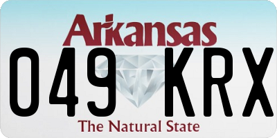 AR license plate 049KRX