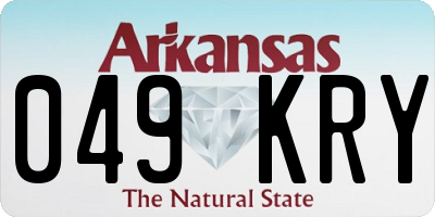 AR license plate 049KRY