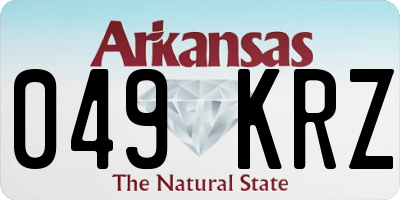 AR license plate 049KRZ