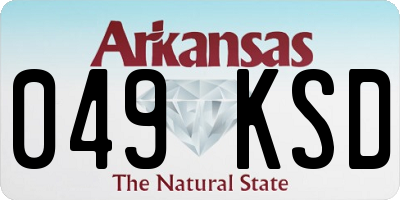 AR license plate 049KSD