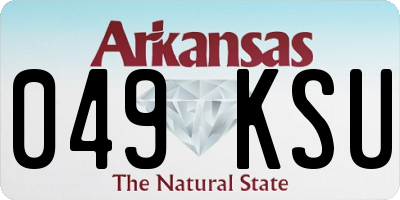 AR license plate 049KSU