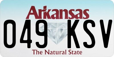 AR license plate 049KSV