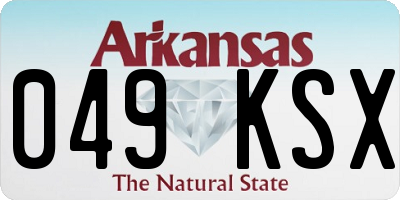 AR license plate 049KSX