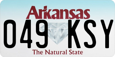 AR license plate 049KSY