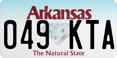 AR license plate 049KTA