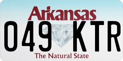 AR license plate 049KTR