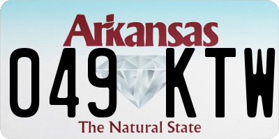 AR license plate 049KTW
