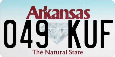 AR license plate 049KUF