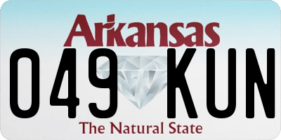 AR license plate 049KUN