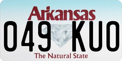AR license plate 049KUO