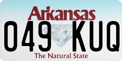 AR license plate 049KUQ