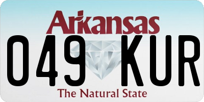 AR license plate 049KUR