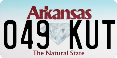 AR license plate 049KUT