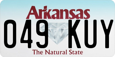 AR license plate 049KUY