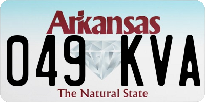 AR license plate 049KVA