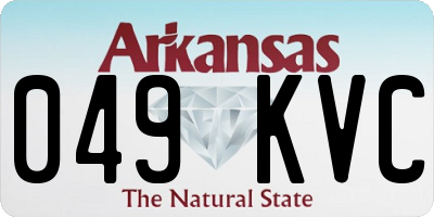 AR license plate 049KVC