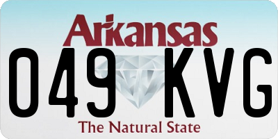 AR license plate 049KVG
