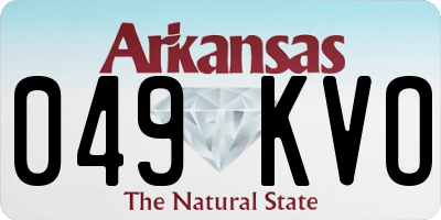 AR license plate 049KVO