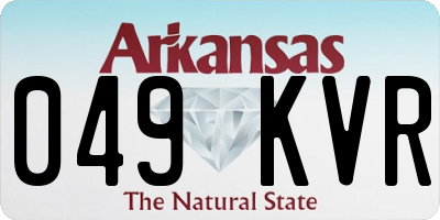 AR license plate 049KVR